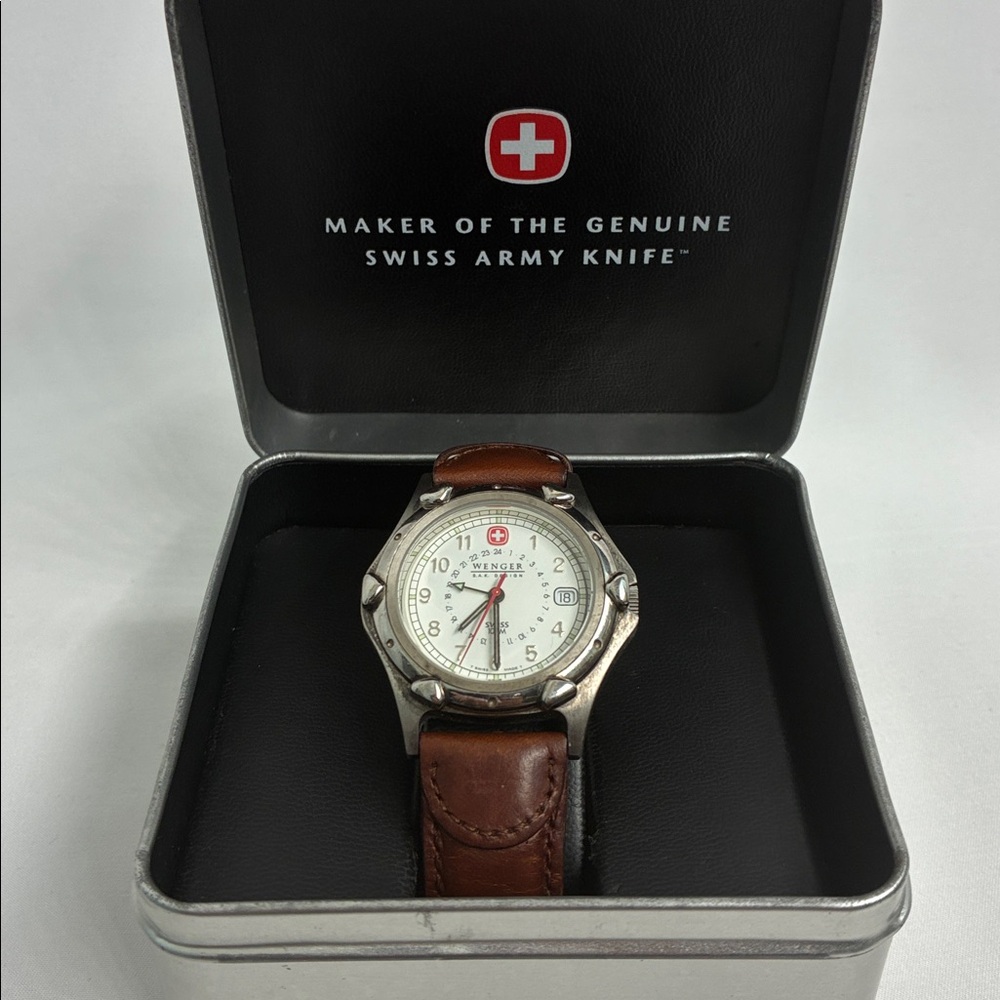 Vintage Swiss Army Wenger Swiss Made Stainless Steel Watch